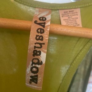 Green back and front.front has sequined multicolor